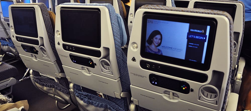 Economy class has the same Inflight Entertainment system as the upper two classes but with a smaller screen and less connectivity