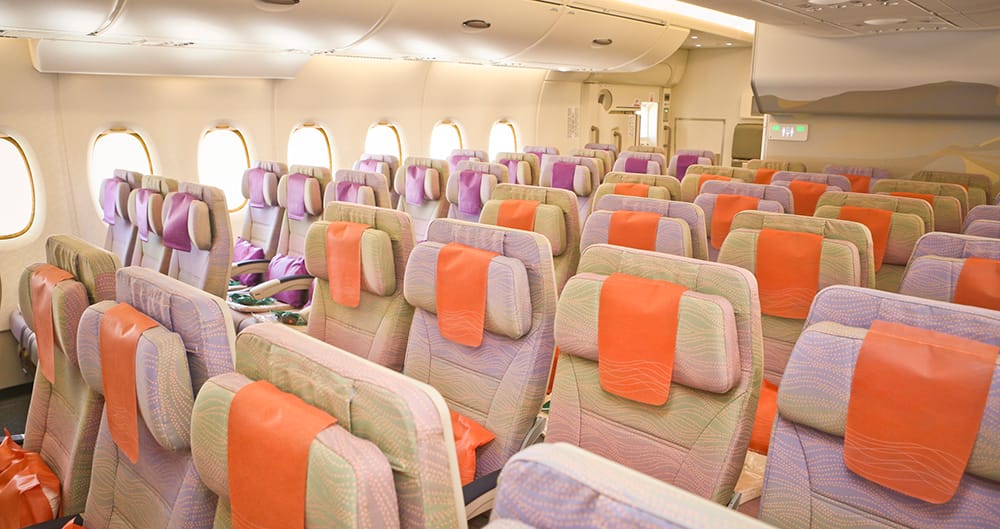 Long-haul flights - cabin interior
