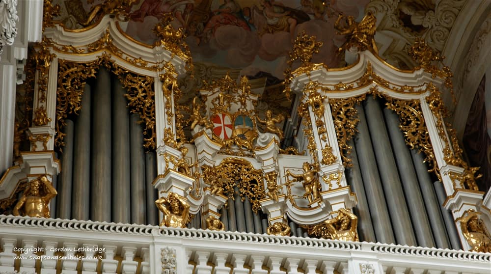 The organ in the abbey church at St Florian often played by the composer Anton Bruckner