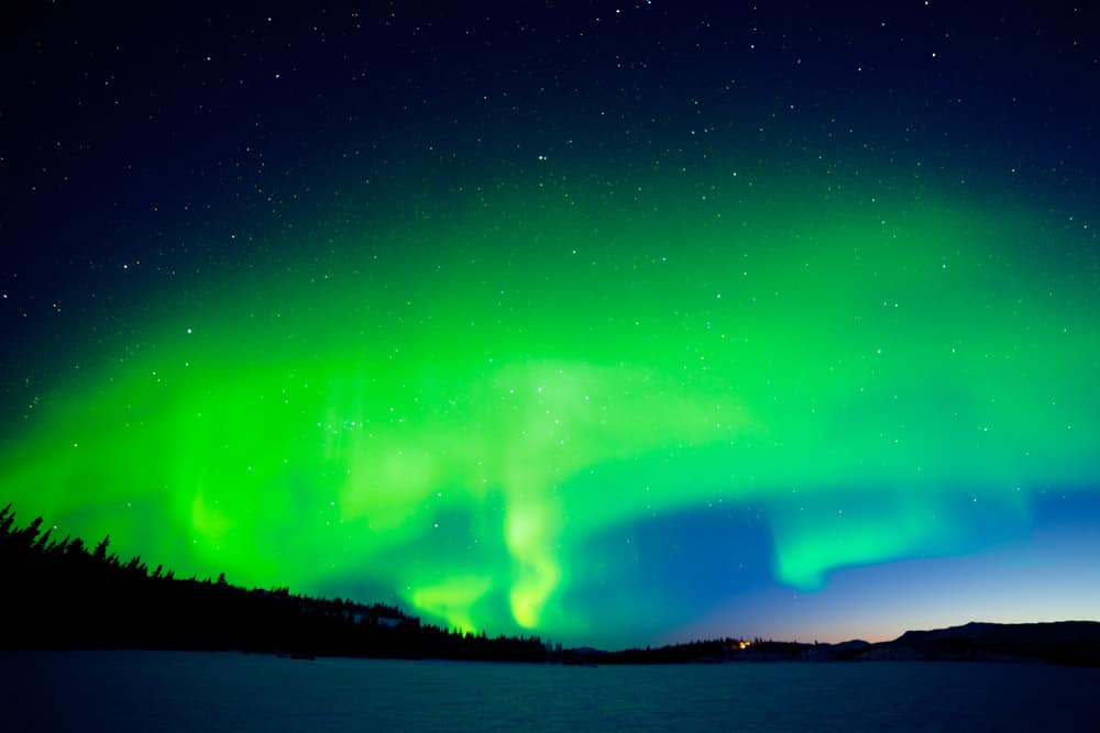 Northern Lights over Lake Laberge, Yukon © www.depositphotos.com/PiLens