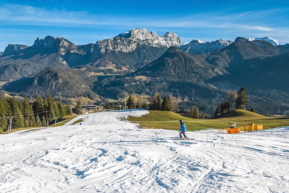 Climate Change travel artificial snow at ski resort