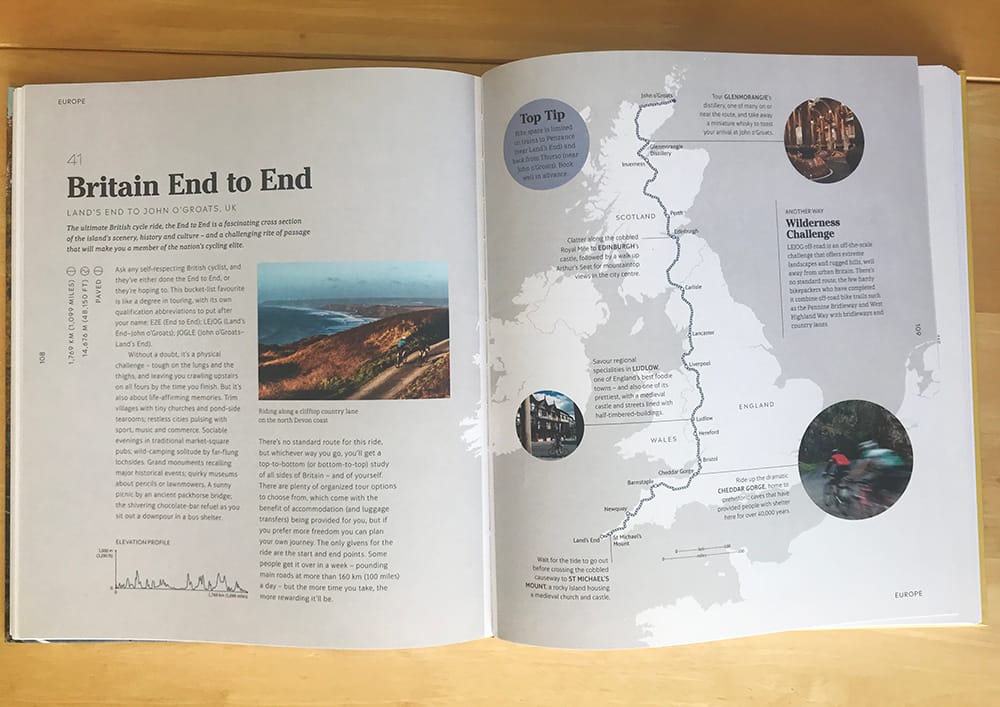 cycling book review open book showing contents
