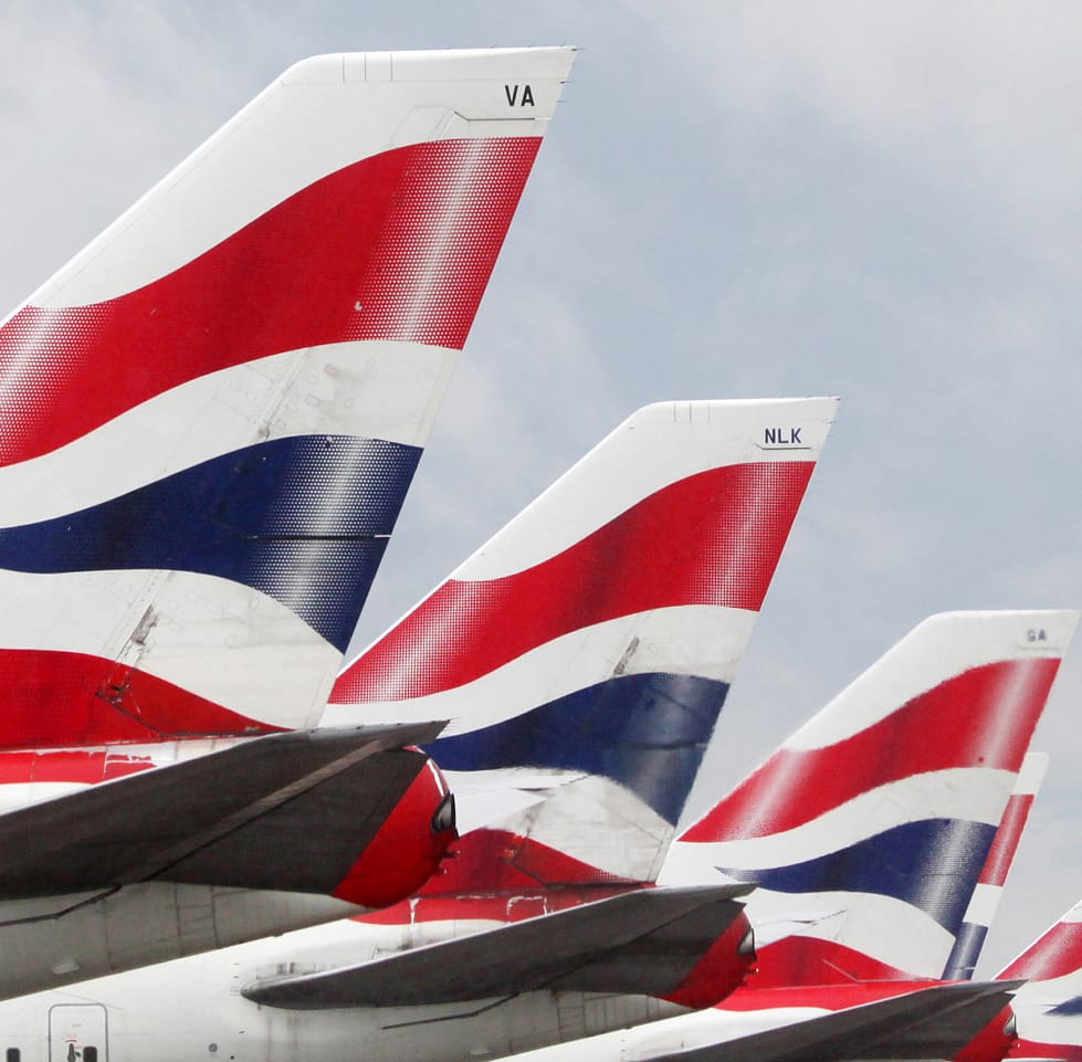 British Airways tail fins